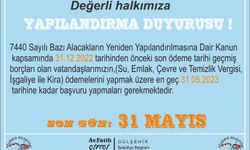 Gülşehir belediyesinden yapılandırma bilgilendirmesi