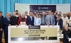 Nevşehir'de spor kulüplerine 1 Milyon 155 bin TL yardım yapıldı