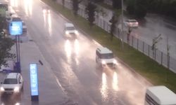 Nevşehir'de gök gürültülü sağanak ve dolu