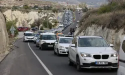 Nevşehir'de bayram tatili öncesi trafik yoğunluğu
