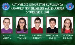 Altınyıldız İlköğretim Kurumunda  Kanguru Fen Bilimleri Yarışmasında 5 Türkiye 1. liği