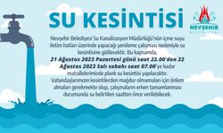 Nevşehir Belediyesi’nden Su Kesintisi