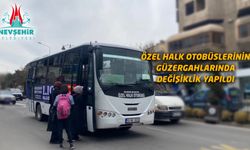 Nevşehir Özel Halk Otobüsü Güzergahlarında Geçici Değişiklik