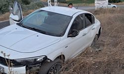 Direksiyon hakimiyetini kaybetti, tarlaya girdi