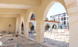 Düzce'de yapılan inşaatta Nevşehir Taşı kullanılıyor