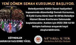 Yeni dönem semah kursu başlıyor