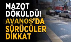 Sürücüler dikkat! Avanos'ta yola mazot döküldü