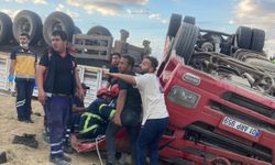 Nevşehir'de TIR devrildi: 1 ölü, 1 yaralı