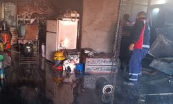 Avanos'ta oto tamir atölyesinde korkutan yangın
