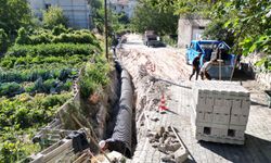 Nevşehir Nar kasabasında yağmur suyu hatları yenilendi