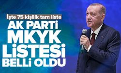 AK Parti MKYK üyeleri belli oldu! İşte 75 kişilik liste...