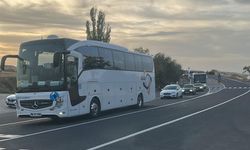 Ürgüp yolu tek şeride düştü trafik kilit!