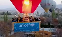 Kapadokya’da balonlar  'UNICEF her çocuk için'