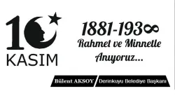 Başkan Aksoy'dan 10 Kasım mesajı