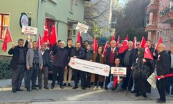 Nevşehir şehit aileleri DEM Parti önünde protesto