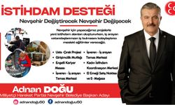 MHP Nevşehir adayı Adnan Doğu’dan 3 yeni proje daha!