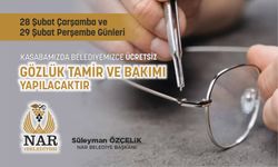 Nar'da "Gözlük tamir, bakım ve onarımı" ücretsiz