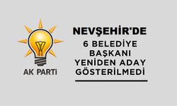 AK Parti Nevşehir'de 6 Başkan aday gösterilmedi