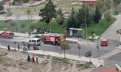 Nevşehir'de, seyir halindeki otomobil alev aldı
