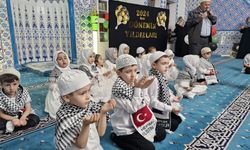 Nevşehir'de minik yürekler Filistin için dua etti