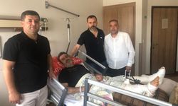 Nevşehir'de iş kazası geçiren esnafa ziyaret