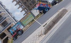 Nevşehir'de Traktörün Römorku Yol Ortasında Şaha Kalktı