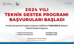 AHİKA 2024 Yılı Teknik Destek Programı İlan Edildi