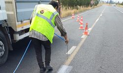 Göreme-Avanos yolu çizgileri standartlara uygun hale getiriliyor