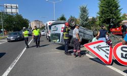 Nevşehir'de hafif ticari araç takla attı: 2 yaralı