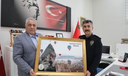 Başkan Eren Sivas Polis MYO Müdürü Güven'i ziyaret etti