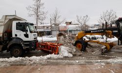 Nevşehir Belediyesi Sanayi Bölgesinde Kar Temizliği Yaptı