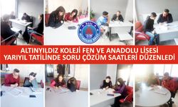 Altınyıldız Koleji Fen ve Anadolu Lisesi Yarıyıl Tatilinde Soru Çözüm Saatleri Düzenledi