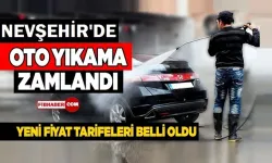 Nevşehir'de oto yıkama ücretleri güncellendi