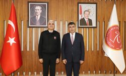 Tuğgeneral Hüsamettin Erol, NEVÜ Rektörü Prof. Dr. Semih Aktekin'i Ziyaret Etti