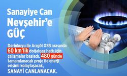 Derinkuyu ile Acıgöl OSB arasında doğalgaz hattı için çalışmalar başladı