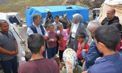 Derinkuyu Kaymakamı tarım işçilerini çadırlarında ziyaret etti
