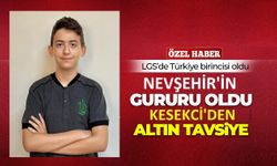 Nevşehir RTE Proje AİHL öğrencisi Kesekci LGS'de Türkiye 1.si