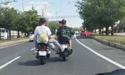 Nevşehir'de motosikletli gençler canlarını hiçe saydı