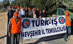 Nevşehir'de Türk- İş üyesi kamu işçileri eylem düzenledi