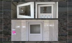 Gülşehir'de lavaboların camını kırdılar