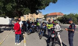 Jandarmadan Ortahisar'da motosiklet denetimi