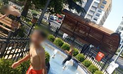 Nevşehir'de Çocuklar Havuzda Serinledi, Tehlike Umursanmadı