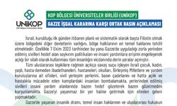 UNİKOP’tan Gazze İşgal Kararına Karşı Ortak Basın Açıklaması