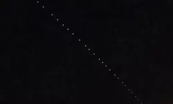 Nevşehir Semalarında Starlink Uyduları Görüntülendi