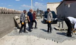 Yazıhüyük’te Kilitli Parke Çalışmaları Sürüyor