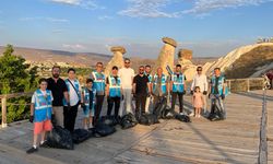 Ürgüp Üç Güzeller’de Poşet Poşet Çöp Topladılar