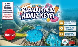 Kapadokya'da Havuz Keyfi Hafta Sonu Çocukları Bekliyor
