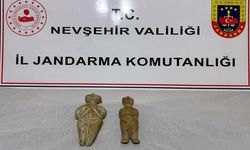 Nevşehir’de Tarihi Eser Operasyonu: 2 Heykelle Yakalandı