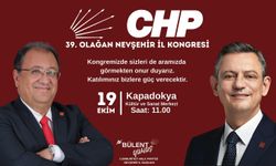 CHP Nevşehir’de 39. Olağan İl Kongresi 19 Ekim'de