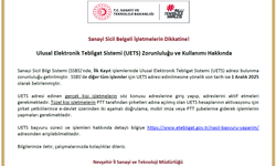 Sanayi Sicil Belgeli İşletmelere UETS Zorunluluğu Hatırlatıldı